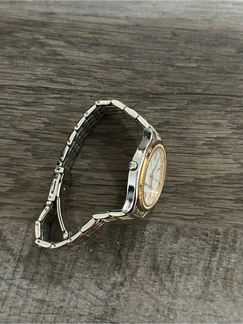 Michael Kors Two-Tone Silver and Rose Gold Crystal Accent Women's Watch